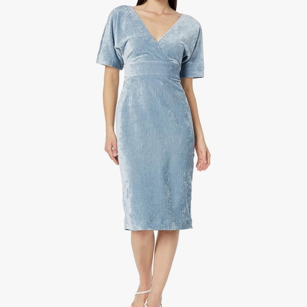 Donna Morgan Dress 10 V-Back Wedding Guest Party Event Cocktails Classy Feminine